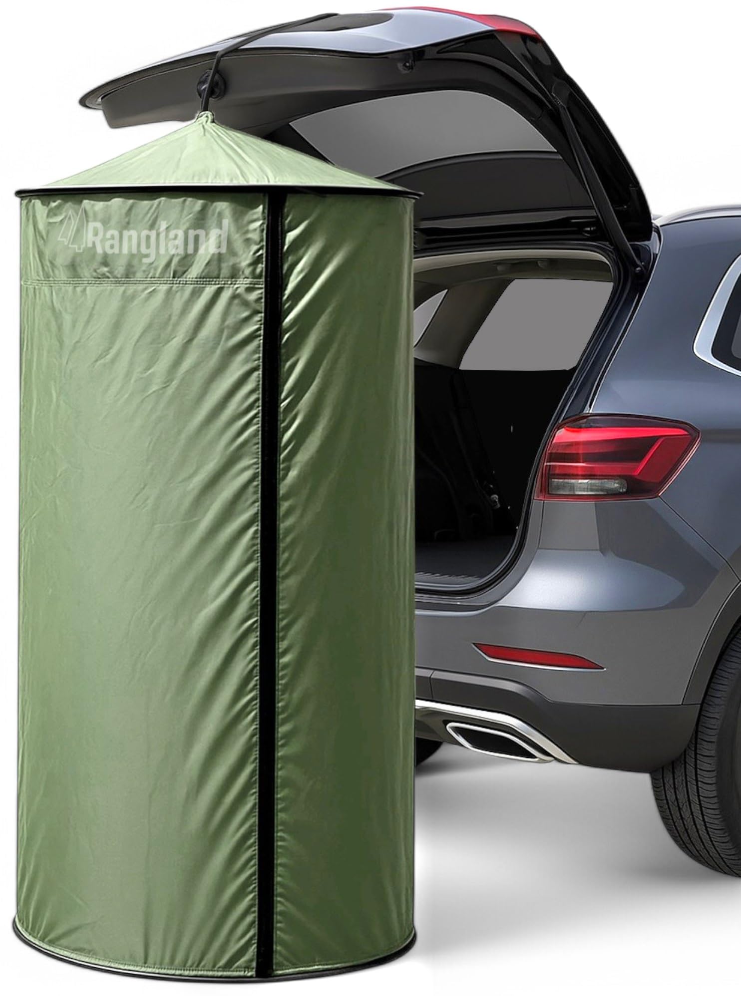 Rangland Portable Changing Room Tent - Instant Pop Up Privacy Pod with Suction Cup for SUV Liftgate, for Camping, Shower, Beach and Toilet Stall (