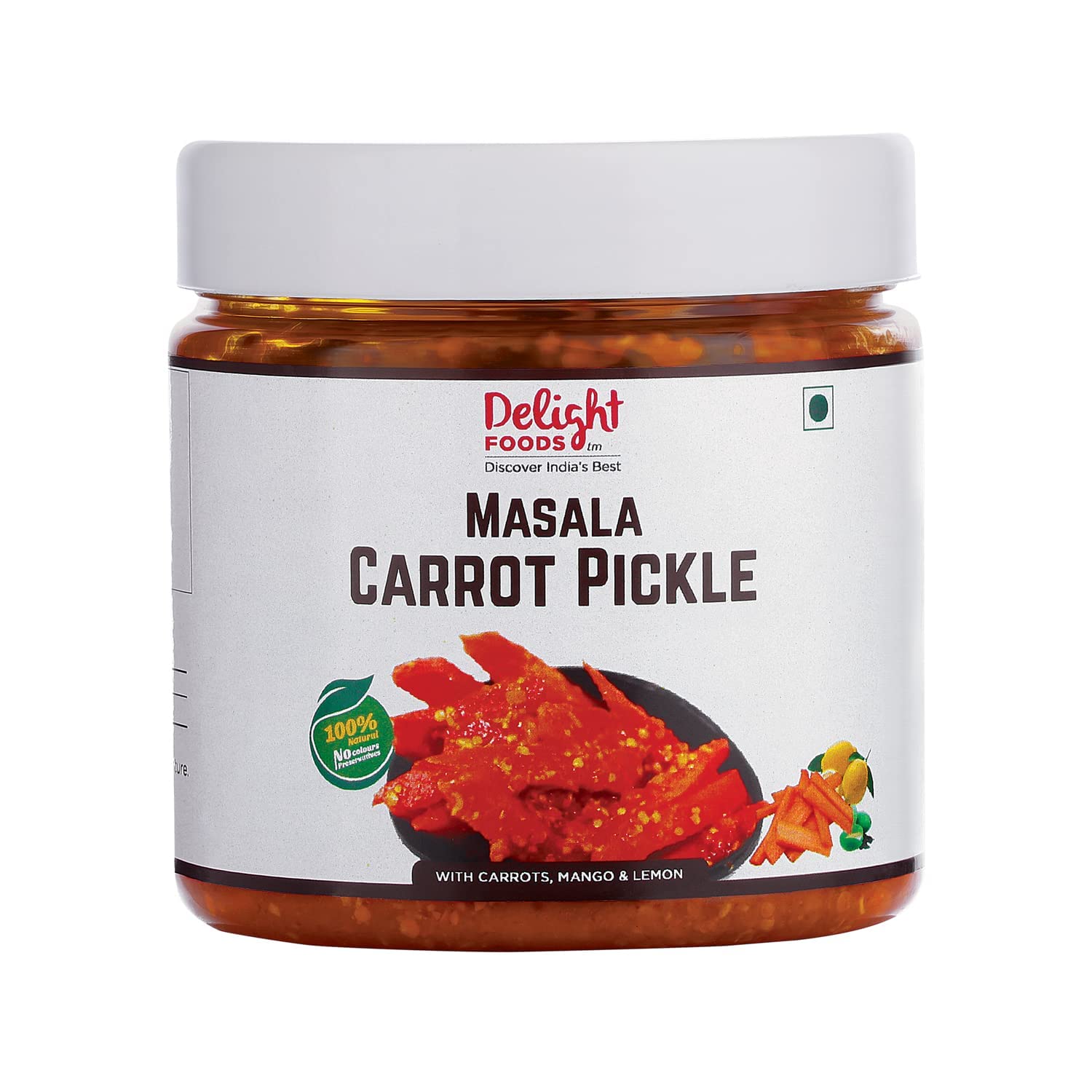 Achaar de carotte indien épicé Delight Foods 250g | Recette de Maharashtrian sans conservateur