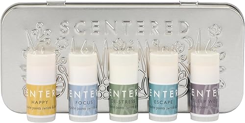 Juego de regalo de bálsamos de aromaterapia portátil Regalo de San Valentín Tamaño de bolsillo Dormir bien, Amor, Desestresar, Felicidad, Escape