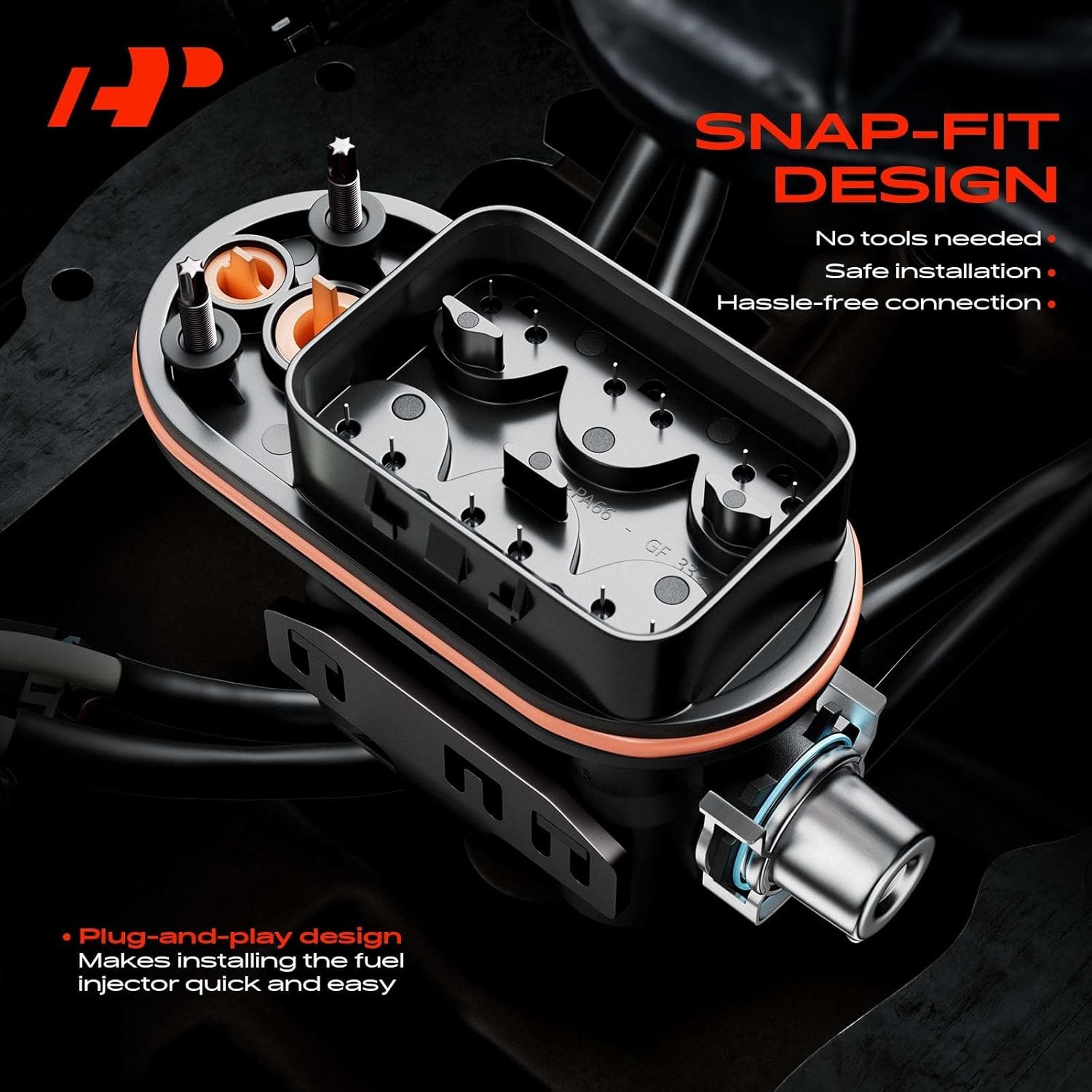 A-Premium 6 Cylinder Fuel Injector Assembly w/Bracket Compatible with 1996-2014 Chevrolet & GMC Models - V6 4.3L - Silverado 1500, Sierra 1500, Blazer, C/K1500, Savana/Express 1500/2500, Jimmy, Safari