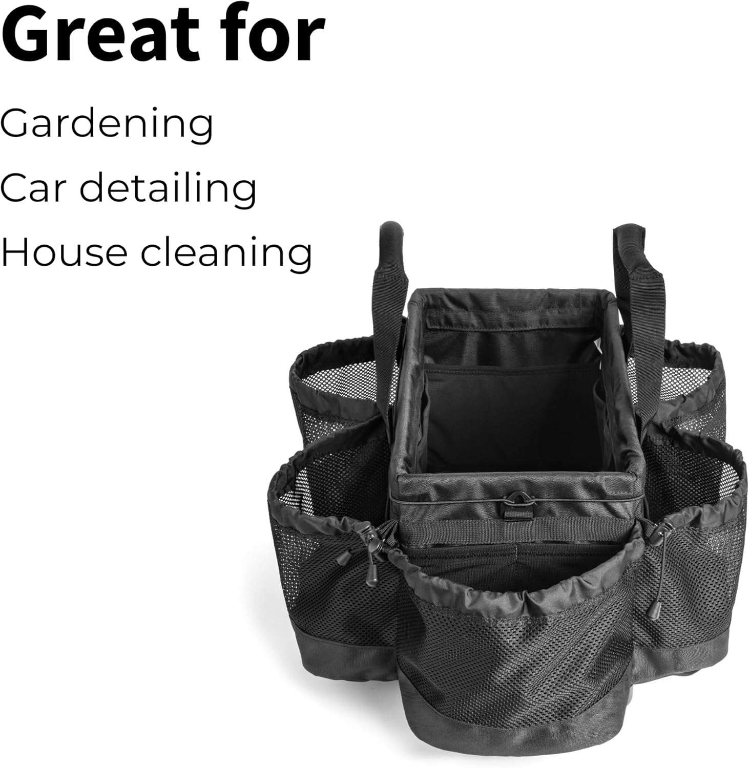 Pro Caddy: Large Caddy with Hard Walls and Floor for House Cleaning, Car Detailing, Gardening, Supplies and Tools.