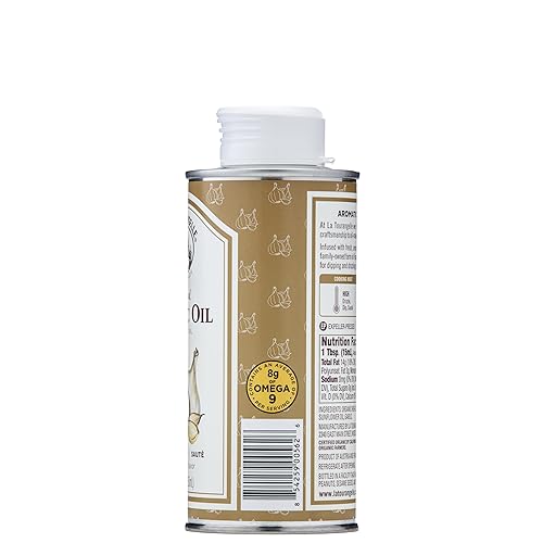 Miniatura 3 de La Tourangelle Aceite de girasol con infusión de ajo aceite alto en oleico para cocinar pastas aderezos de ensalada rociar sobre palomitas de maíz