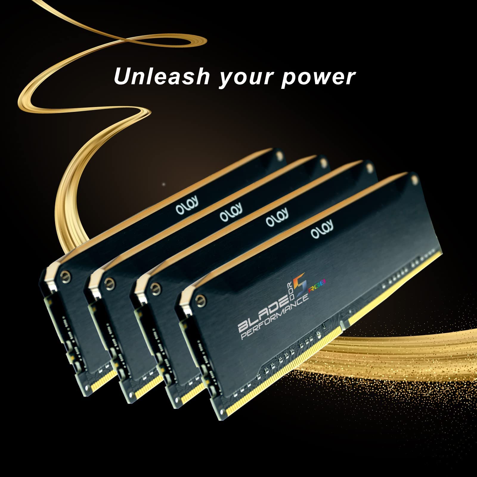 OLOy DDR5 RAM 32GB (2x16GB) Black Hairline Blade RGB 6000 MHz CL30 
