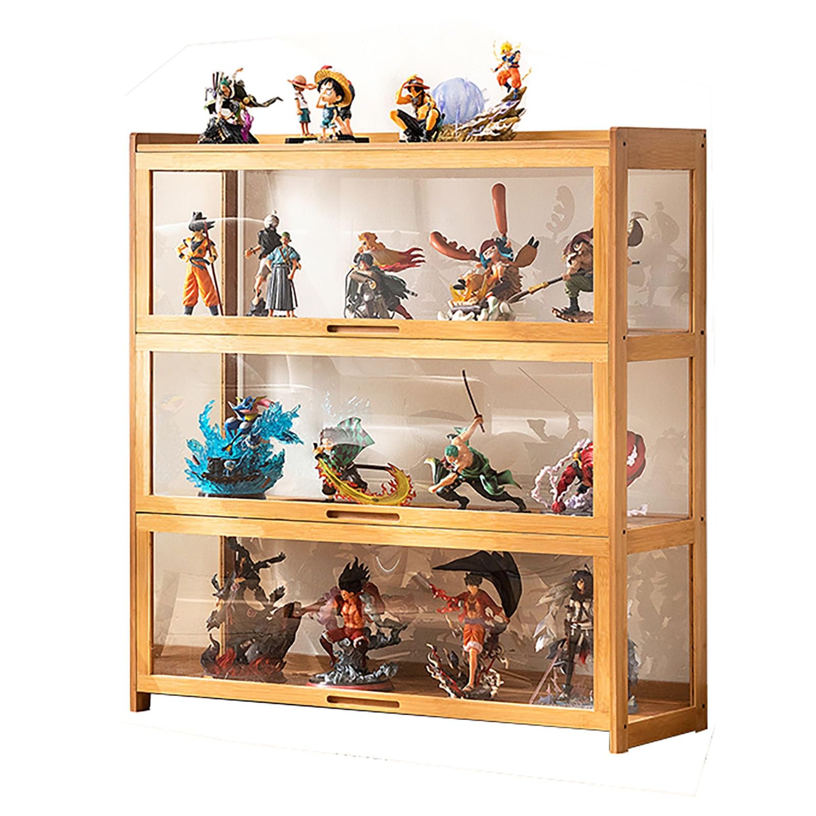 コレクションボード、コレクションケース、コレクション棚 2個セット With Plan（ウィズプラン） コレクションケース 引き戸 脚付 75