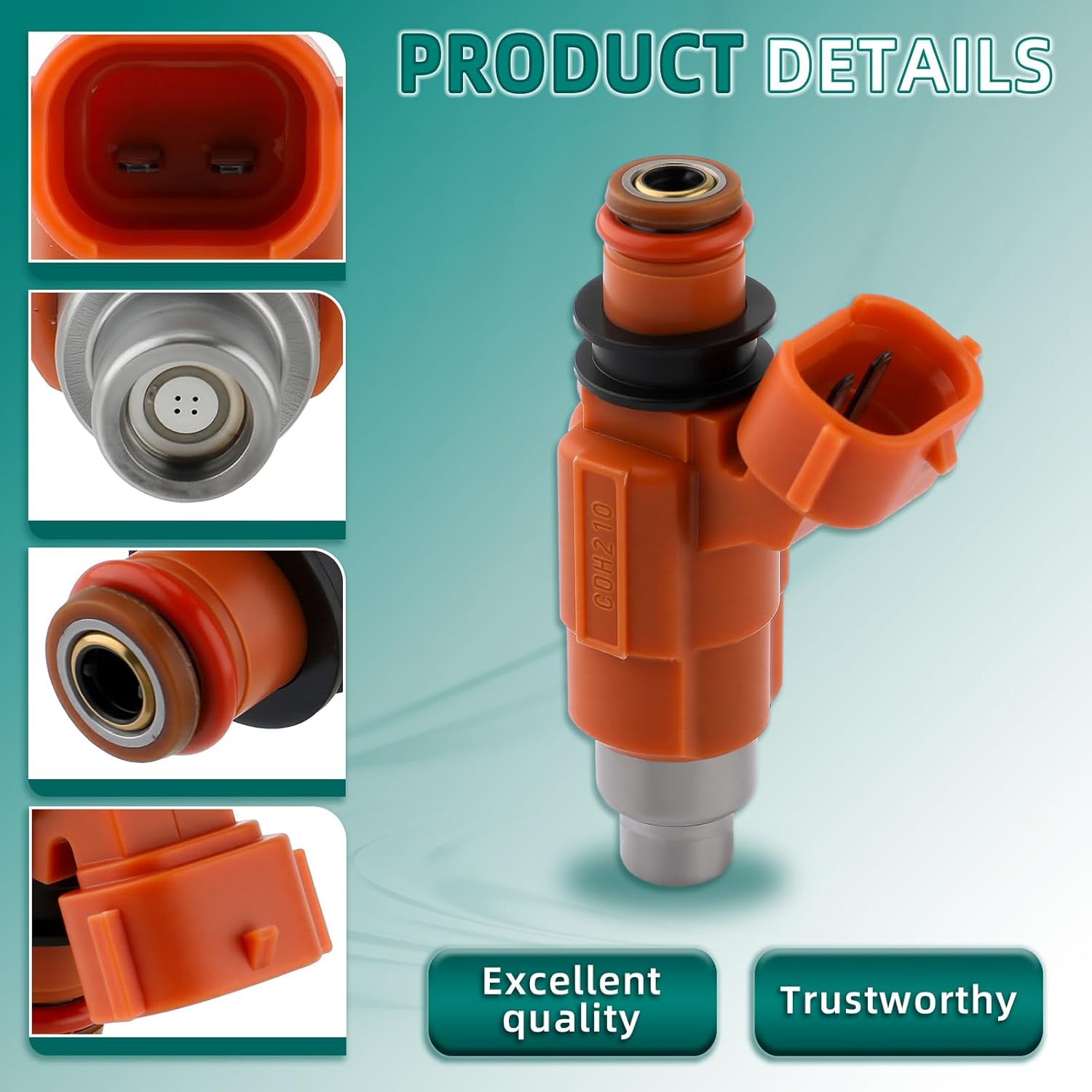 AUTOKAY 68V-8A360-00-00 Fuel Injector Flow Matched INP-771 CDH-210 Fit for Yamaha Outboard 115 HP for Chevrolet Tracker for Chrysler Sebring for Dodge Stratus for Suzuki for Mitsubishi - Set of 4