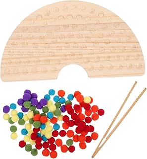 BCOATH 1 Conjunto De Contas De Arco-Íris Brinquedos De Empilhamento Para Crianças Clipe De Arco-Íris Brinquedo De Conta Brinquedos Matemáticos Placa De Arco-Íris Brinquedos