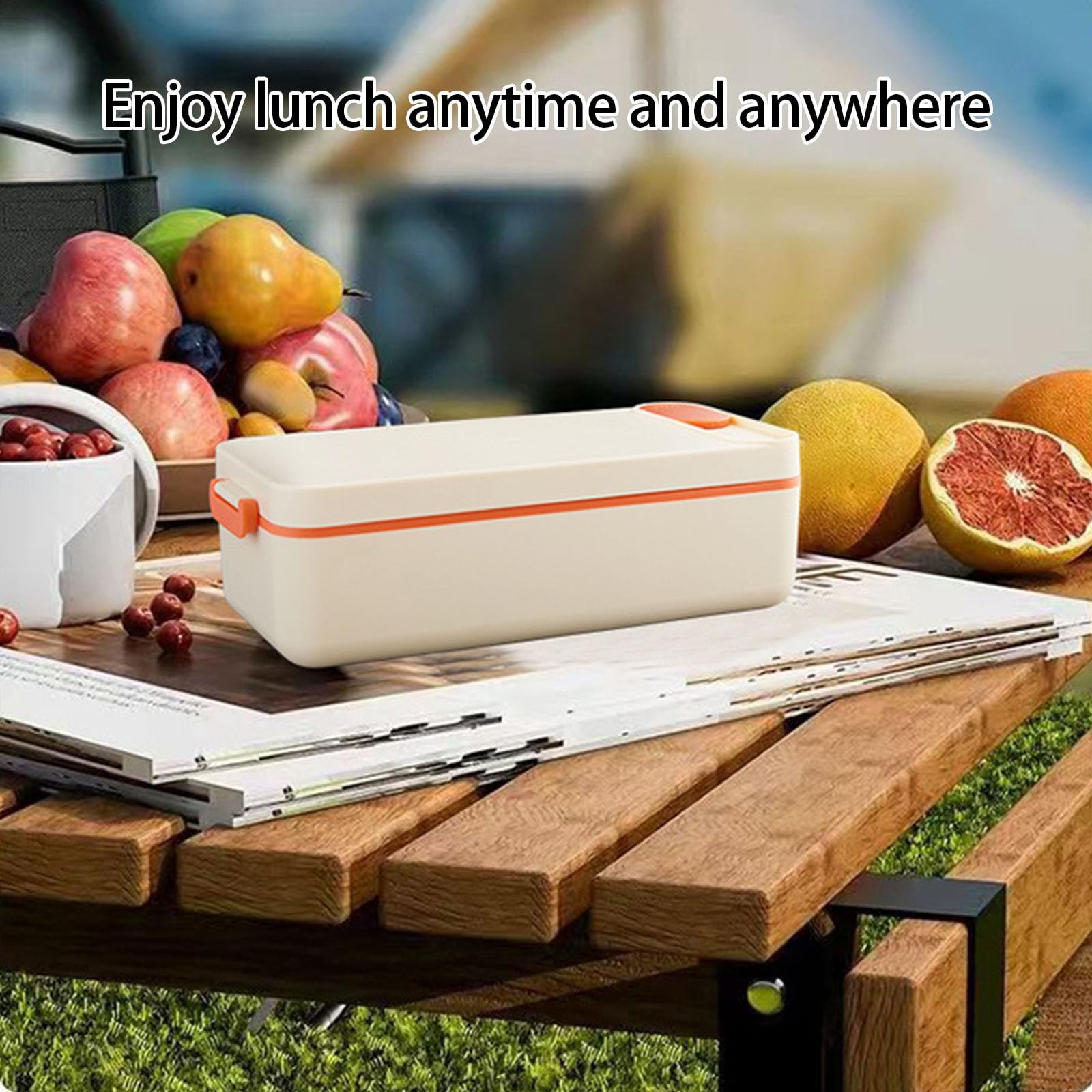 Scatola per il pranzo con riscaldamento elettrico per studenti ricaricabile a batteria con controllo digitale portatile Design portatile per studenti scatola per il pranzo