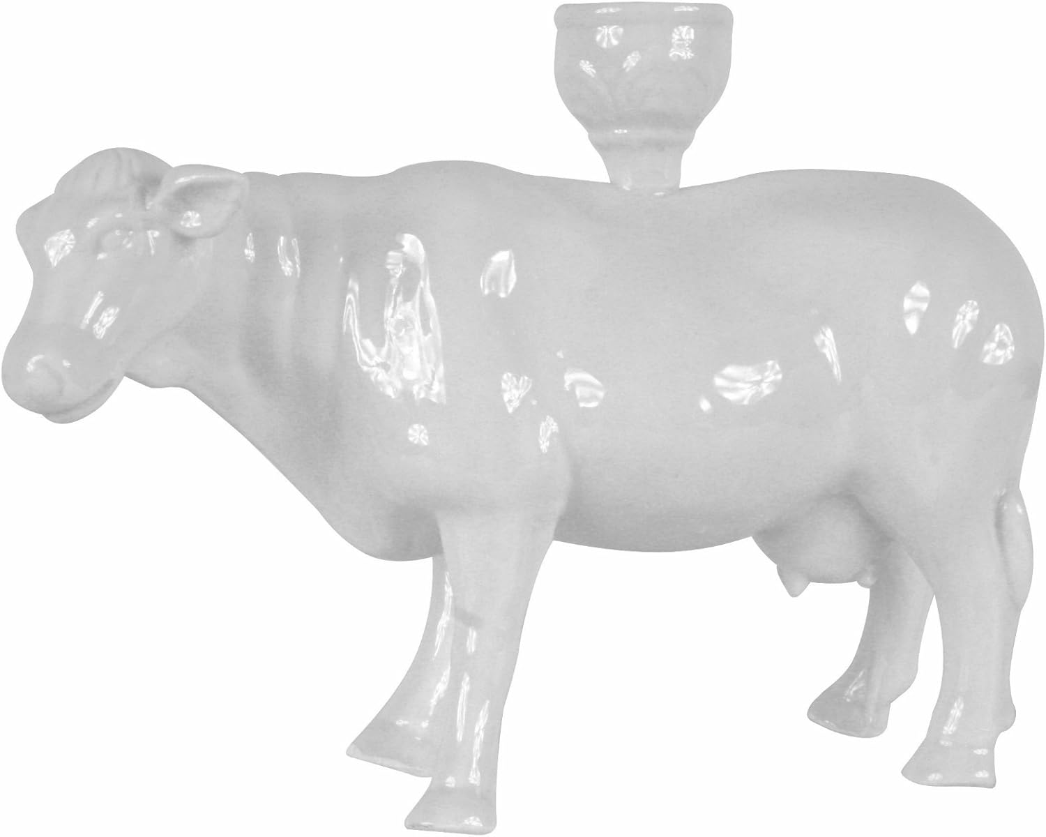 Creative CoOp Ceramic Cow Taper Candleholder Home & Kitchen