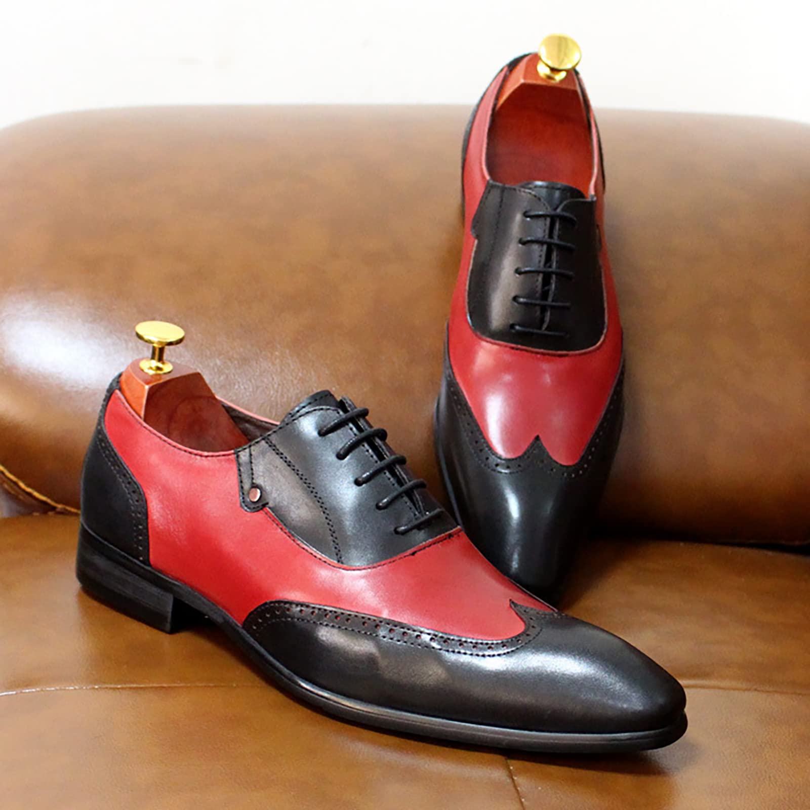 Leren schoenen voor heren, elegant, kostuumschoenen, Oxford schoenen, vintage veterschoenen, lichtgewicht wandelschoenen, brede voeten, vrijetijdsschoenen, zachte zool, bruiloftsschoenen, zakelijke