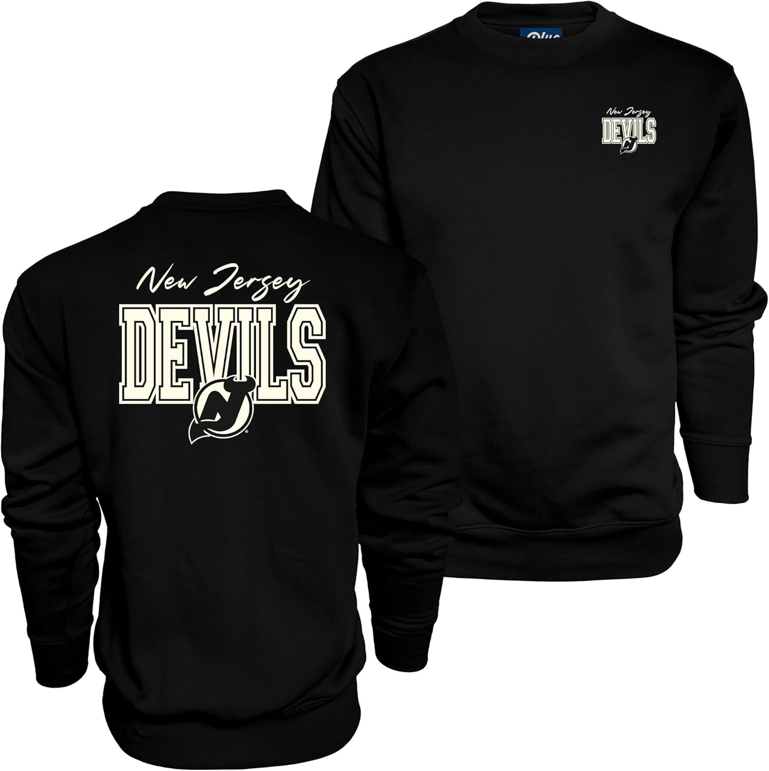Blue 84 NHL Officially Licensed Crewneck Sweatshirt Pop Echo Black