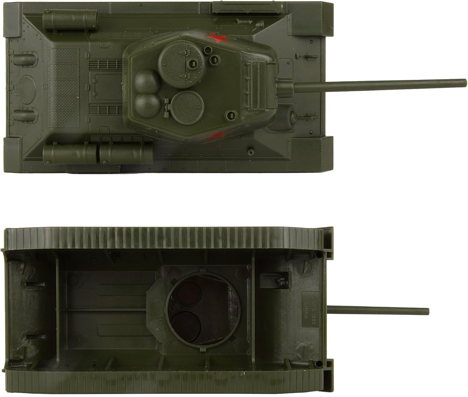 BMC CTS WW2 Soviet T-34 Tank - Olive-Green 1:40 Russian T34 Plastic Army Vehicle