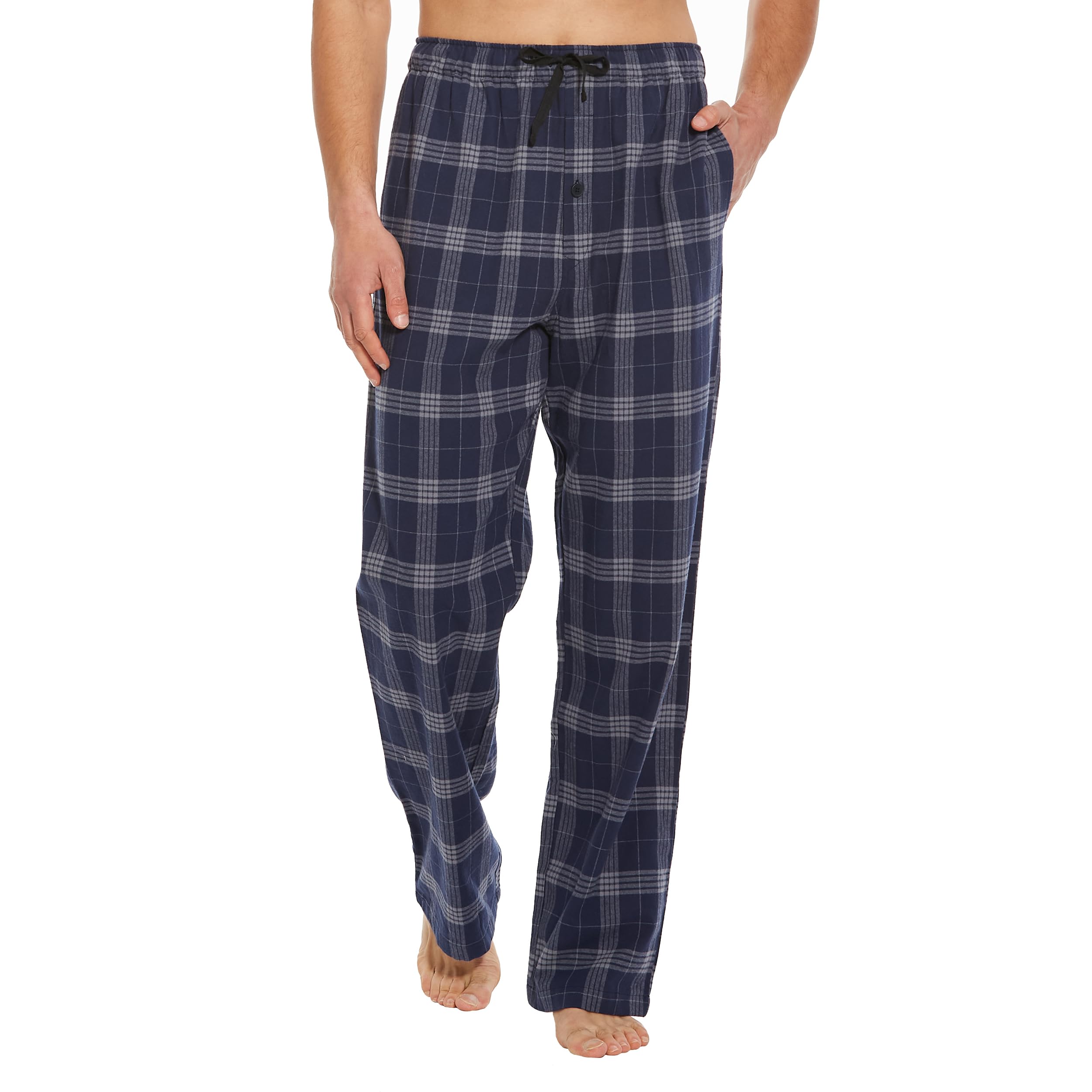 Men's 34/36 Inseam 100% Cotton Pajama Pants for Tall Men