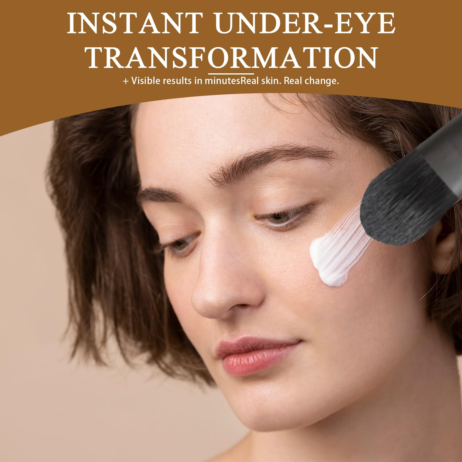 3 Stück Instant Face Tightener Cream Perfection Primer Tightener,mit 3 Pinseln,Sanfte Pflege,Feuchtigkeit,Feuchtigkeit für Die Haut Rund Um Die Augen,Geeignet für Alle Hauttypen