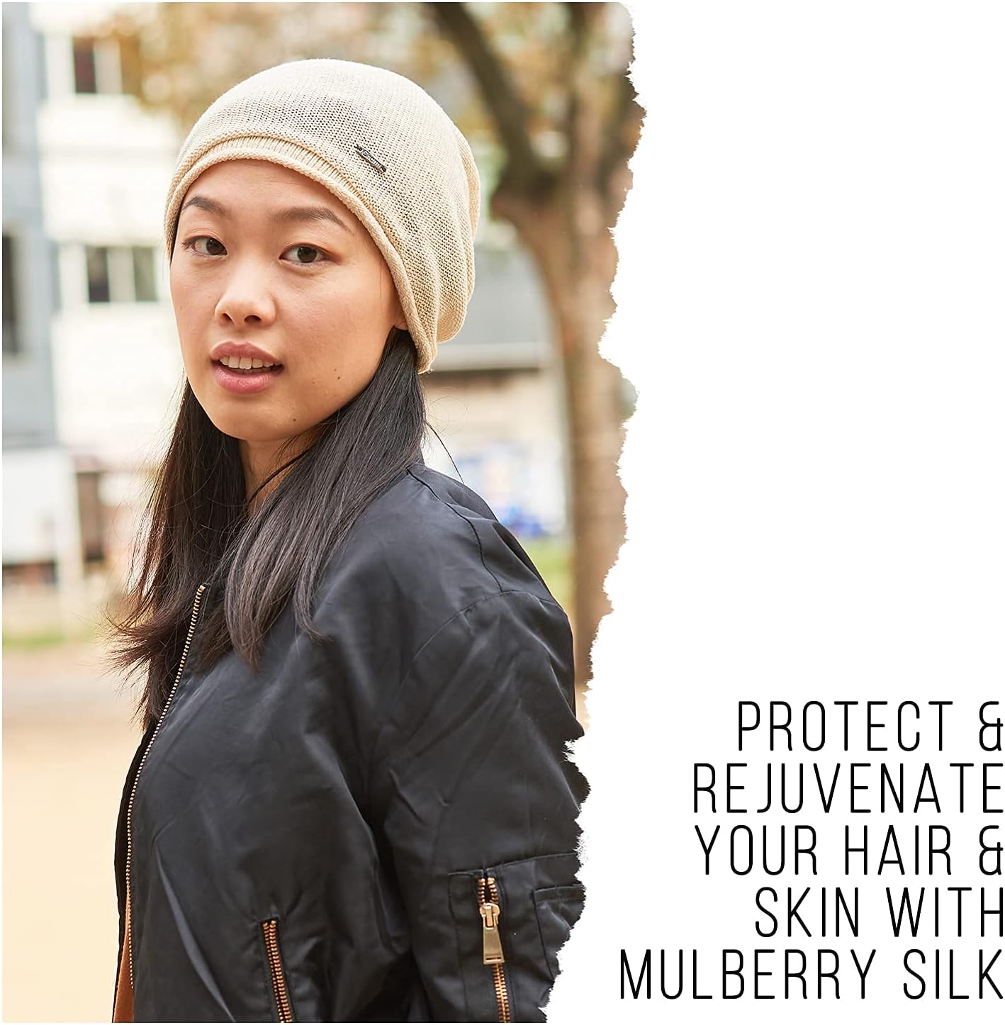 CHARM Men Slouchy Silk Beanie Hat - Women Slouch Chemo Cap Skull Knit Beanies - Image 6