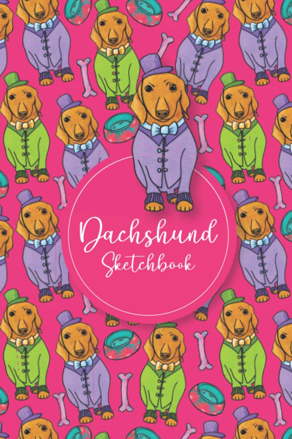 Dachshund Sketchbook: Blank Sketchpad for drawing, doodling, sketching. Gift for kids, teens and adults who love to be creative and love sausage dogs.