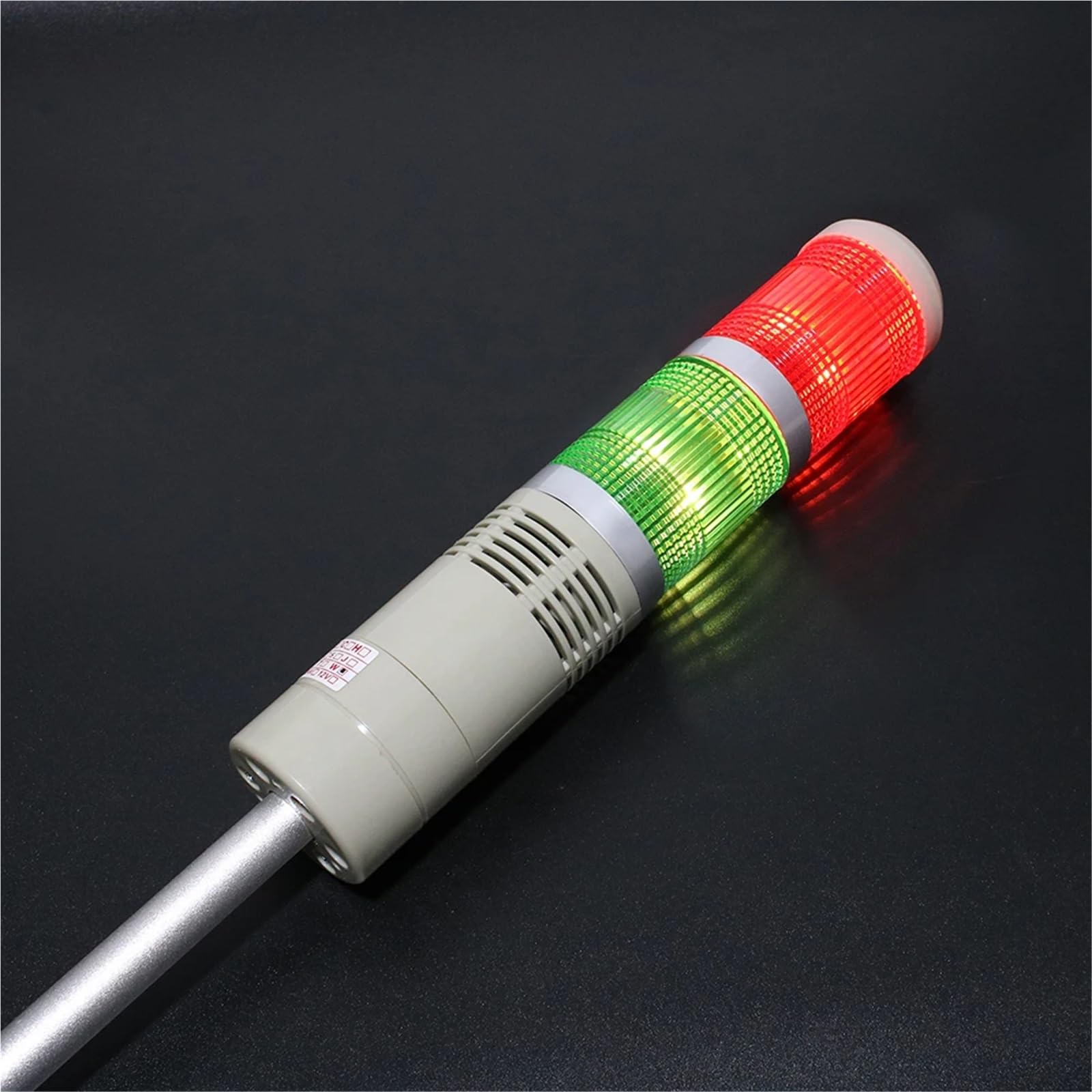 LGP-205 2 warstwy brzęczyka przemysłowa wieża sygnalizacyjna światło ostrzegawcze LGP-505 LED czerwona zielona żółta lampka kontrolna IP30 do maszyny (lawenda, AC 110 V)
