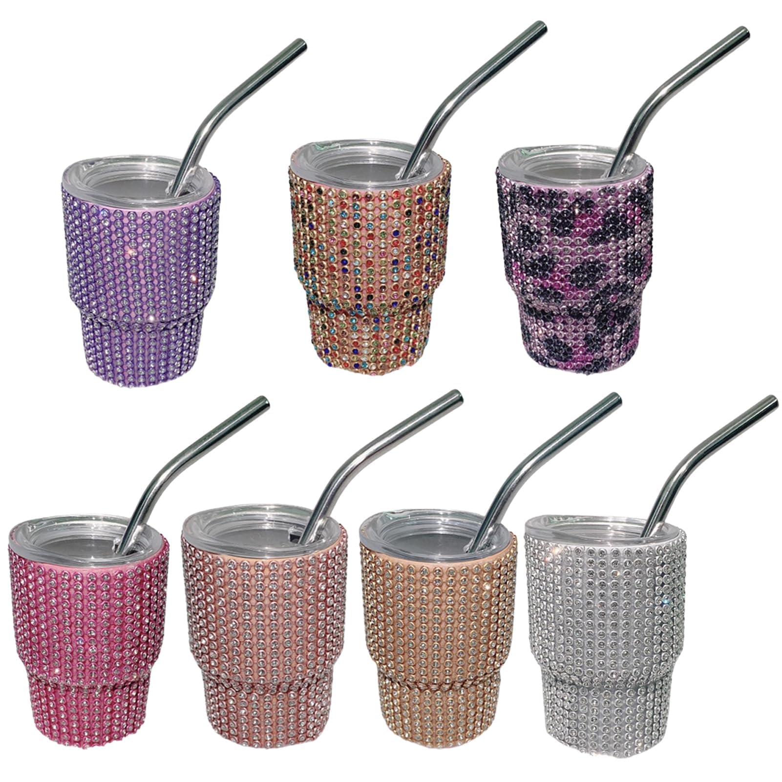 Hermosa taza con pajita, taza con pajita, taza de agua con aislamiento espumoso, taza de café, mini vaso de chupito con pajita, de grado alimenticio, a prueba de fugas, resistente al calor, dorada