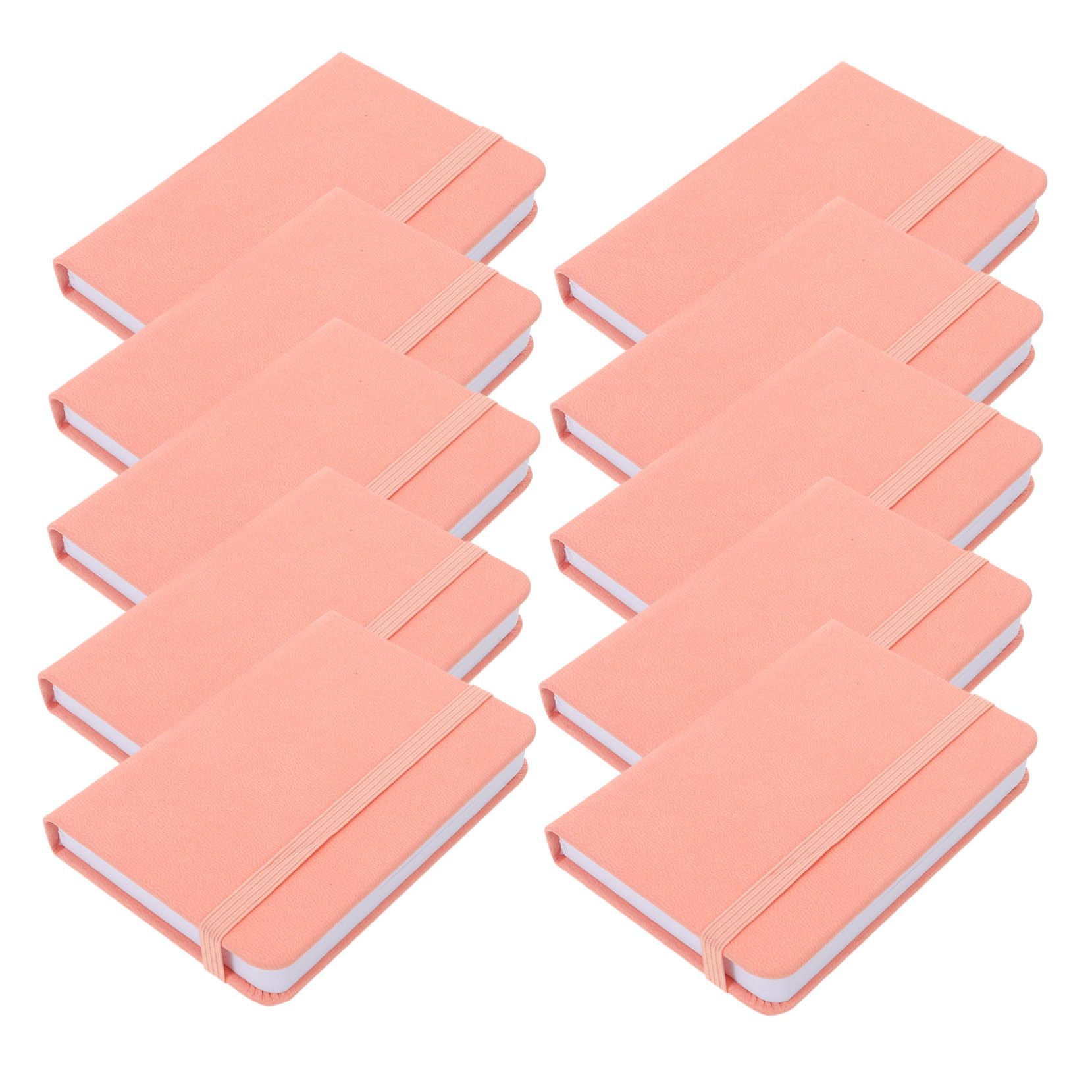 10 Pezzi Taccuini Tascabili Copertina Rigida Rosa Mini Notebook Portatile con Pagine Bianche Quaderni Compatti per Appunti Diario e Pianificazione Settimanale Mensile Carta Spessa