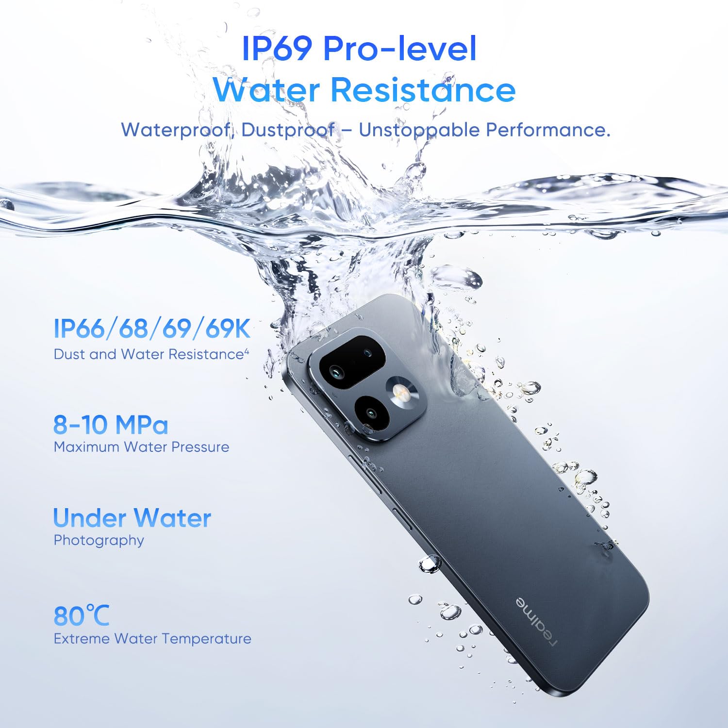realme 16 Pro 5G Smartphone 8GB+256GB, Grey | Batteria 6500mAh, Ricarica Rapida 80W, Display AMOLED 6,78 pollici, 144Hz, Fotocamera 200MP, Dimensity 7300 Max, IP69