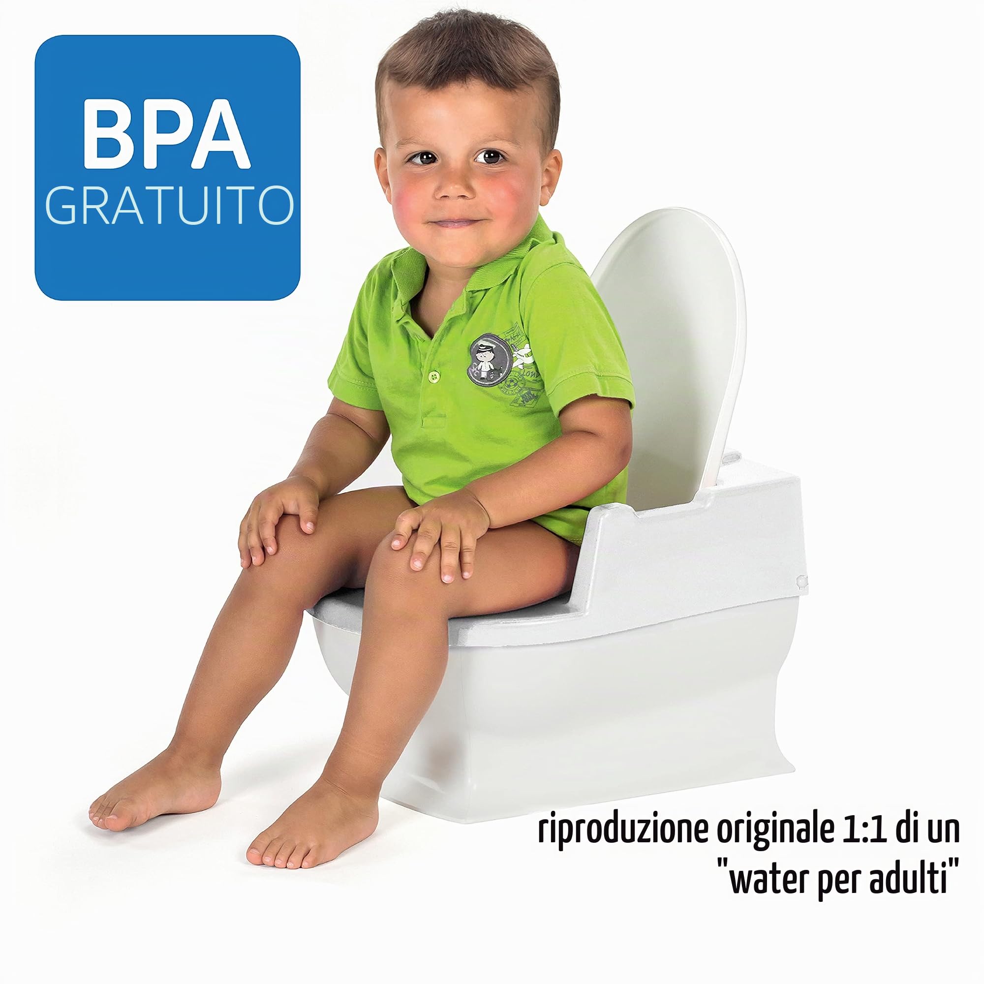 Reer SitzFritz - WC per bambini, vasino e vasino, colore: Bianco