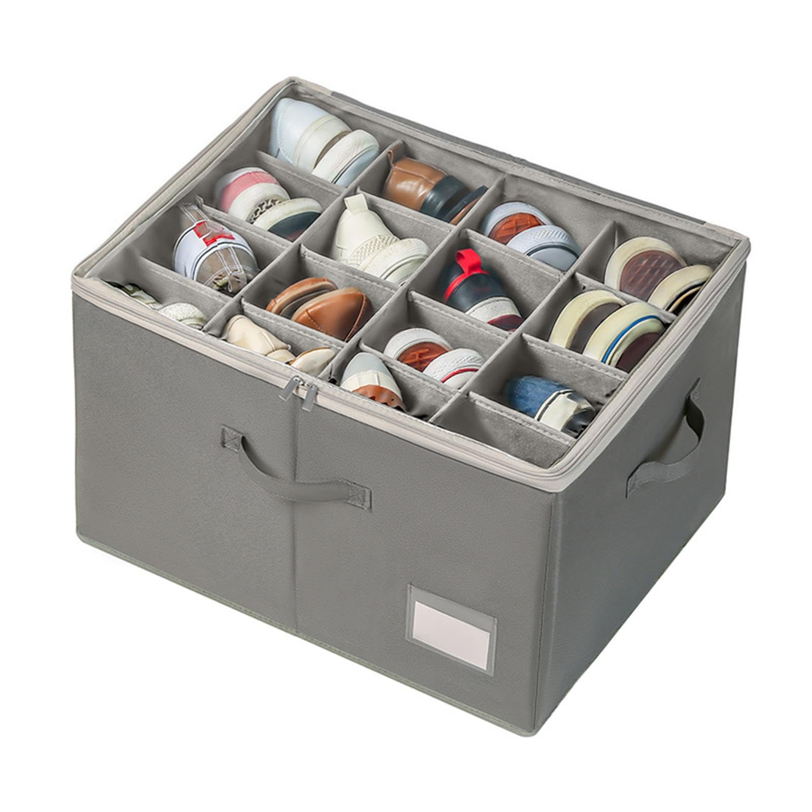 Boîte de rangement pour chaussures pliable et réglable pour 16 paires