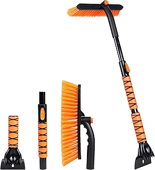 EcoNour 36寸可伸缩雪刷与冰 scraper | 3合1雪清洁工具