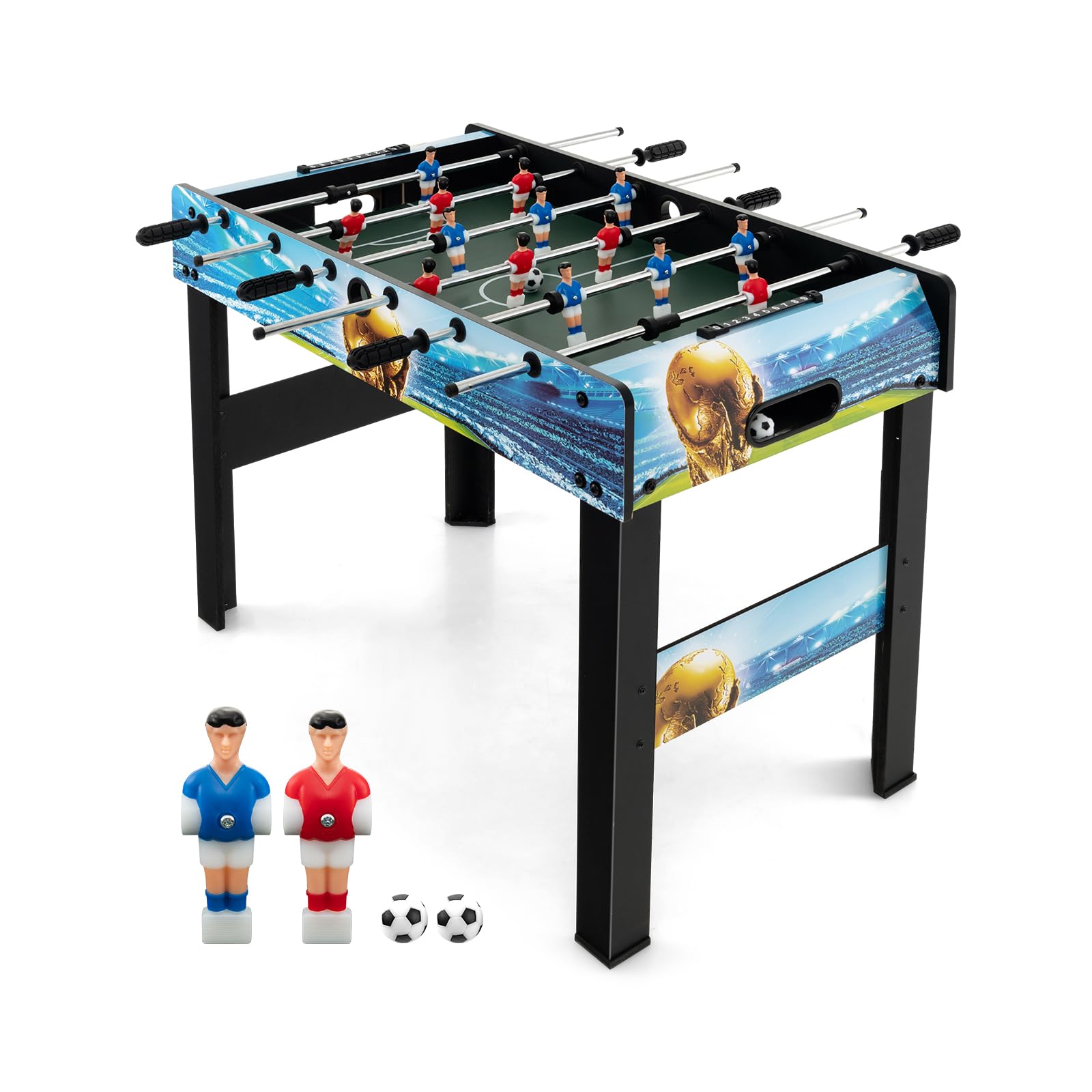 DREAMADE Tischfussball Tischkicker mit Zubehör, Kickertisch für Kinder & Erwachsene Tischfußball für Party und Spielzimmer 94 x 51 x 68,5 cm