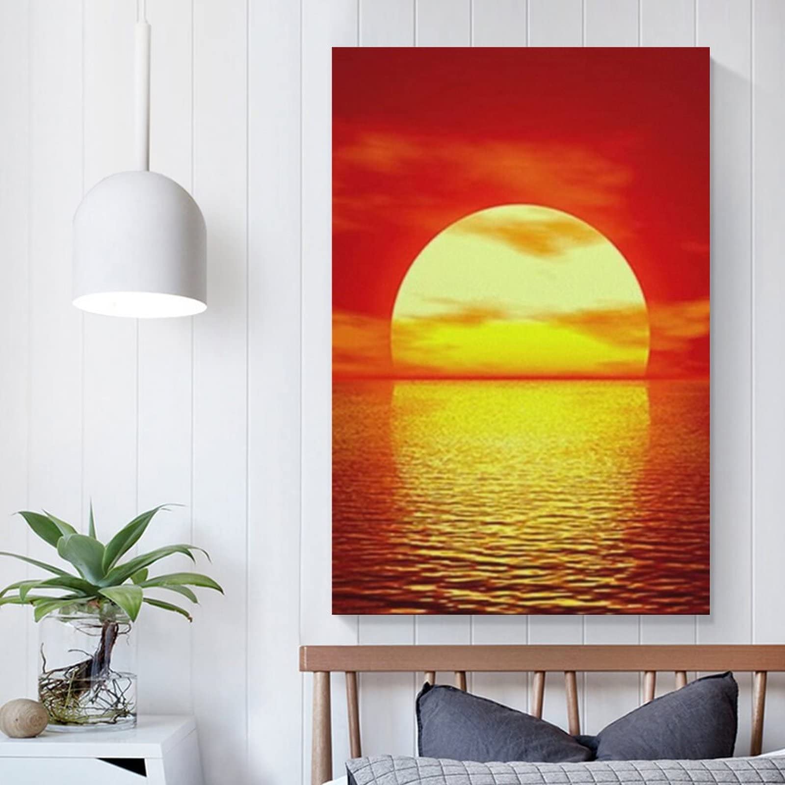 Amazon.co.jp: 日の出、朝霞、海から昇る太陽、自然風景、夜明けの