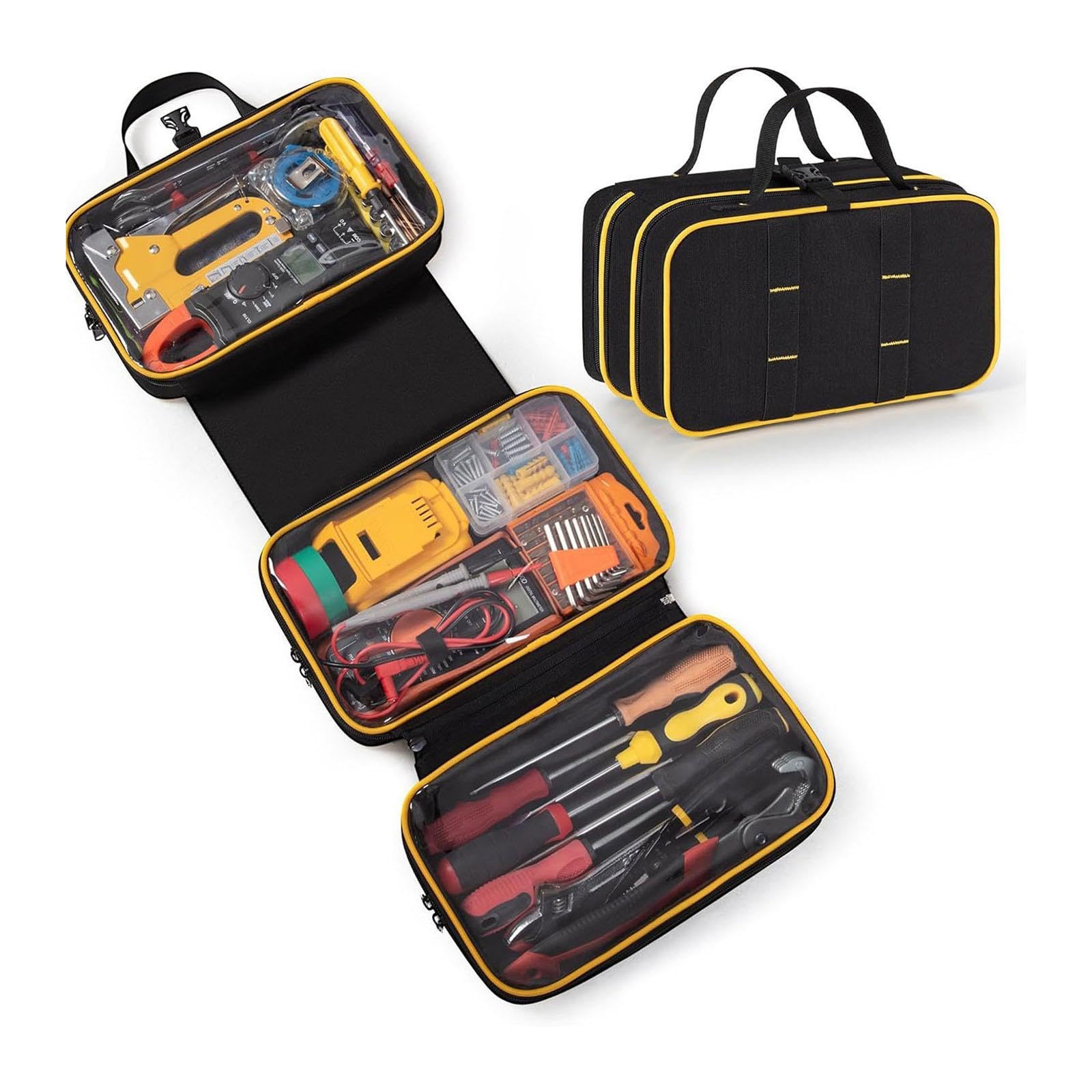 Bolsa de Herramientas Enrollable de Pliegues, Organizador de Herramientas para Electricistas (hombres)
