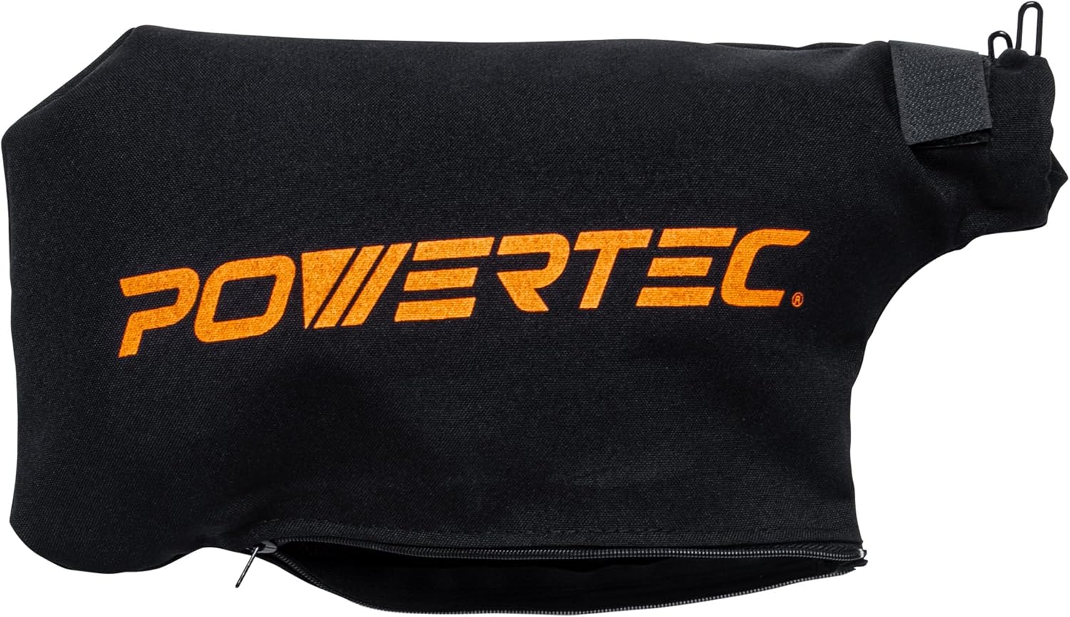 POWERTEC Miter Saw Dust Collector Bag for 7-1/4, 8-1/2, 10 Miter Saw.Fits Nominal 1-3/4 Dust Ports, Hook & Loop Dust Bag w/Zipper, Wired Adjustable Stand for Tank Belt Sander & Diagonal Saw(75076)