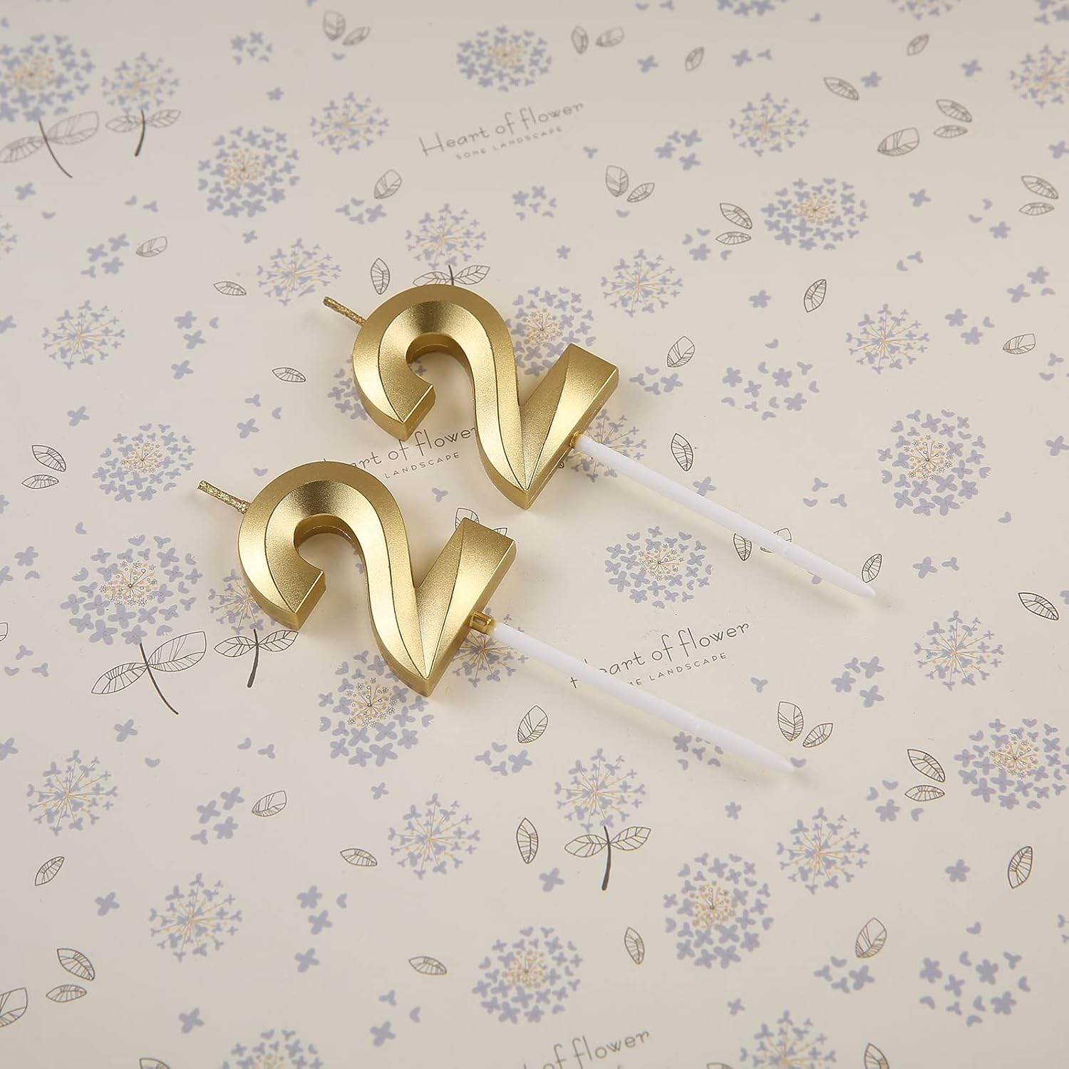 22nd Birthday Decorations for Women Men,Gold 22 Birthday Candles