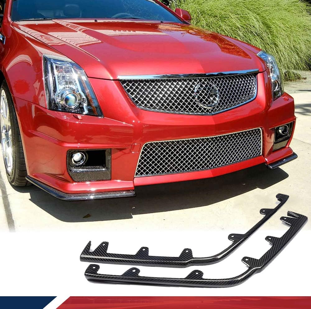Carbon Fiber Splitter for Cadillac CTS-V Coupe 2009-2015 Custom Parts Front Bumper Lip Splitter Winglets Canards Protector Body Kits Factory Outlet