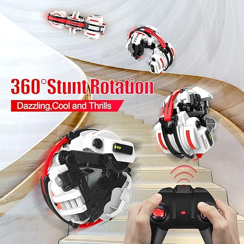 Miniatura 2 de BAZADER Coche RC con luces LED  Juguete de rollo de 360 con control remoto, cumpleaños para niños de 7, 8, 9, 10, 11 años, 2 baterías a partir de 60