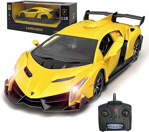 Miniatura 1 de LAFALA Coche de control remoto RC Cars Racing Car 118 Autos de juguete con licencia compatible con Lamborghini Modelo Vehículo para niños de 6, 7, 8