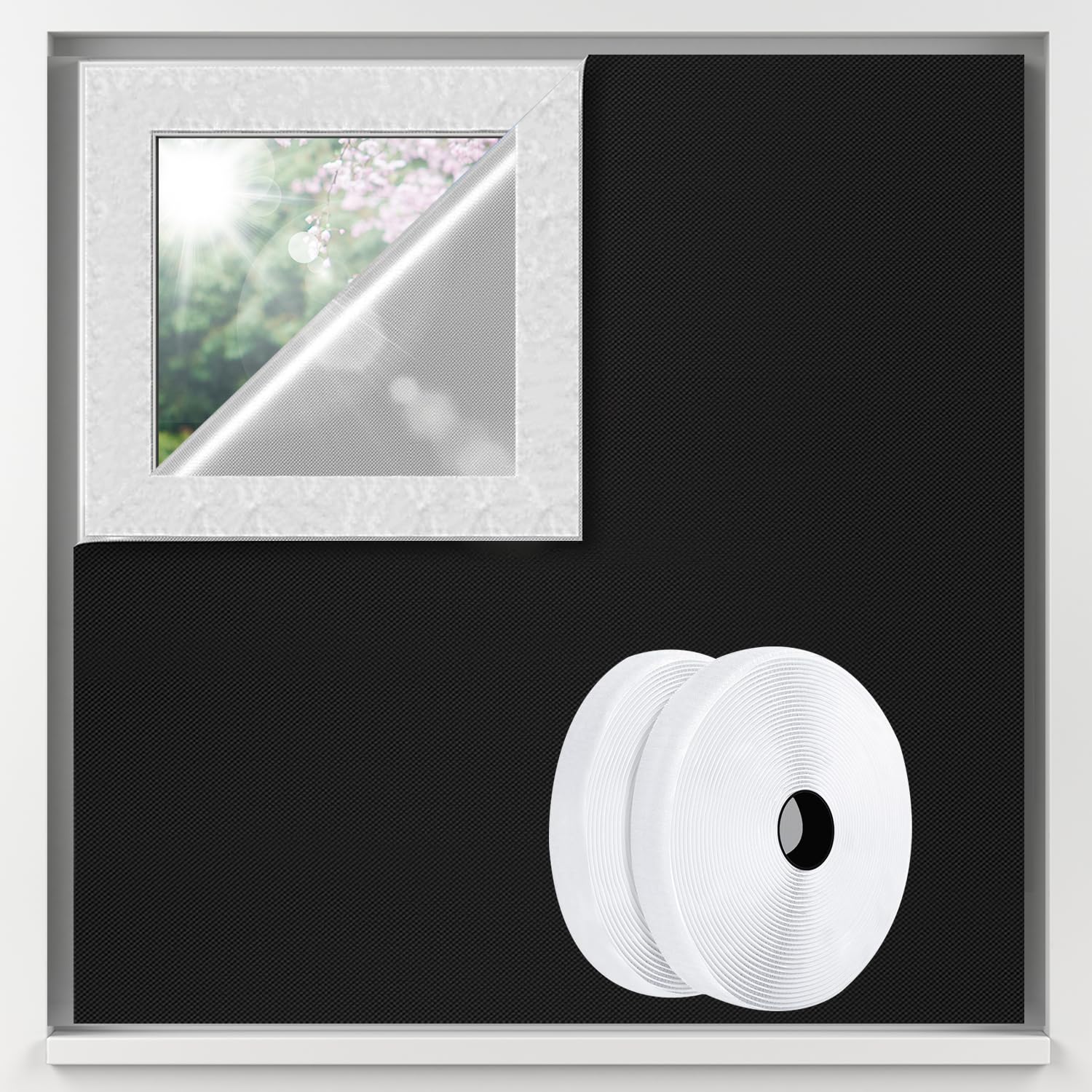 Photo 1 of Blackout Curtains for Bedroom 59 "x 63",100% Blackout Shades,Blackout Blinds,Portable Blackout Curtains,Can be cut to any size, for bedroom, nursery and living room 59"x63"