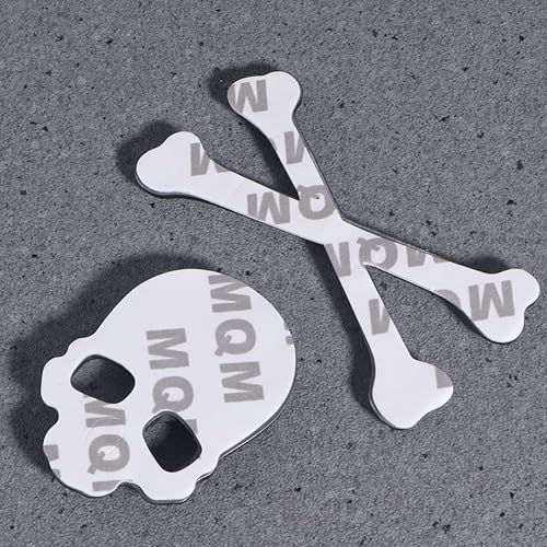 Miniatura 8 de Logo Skull Tank Crossbones para calcomanías Accesorios Vehículo Auto Metal Pegatinas Negro Nuevo Pirata Más Motocicleta Estilo M SUV Camiones