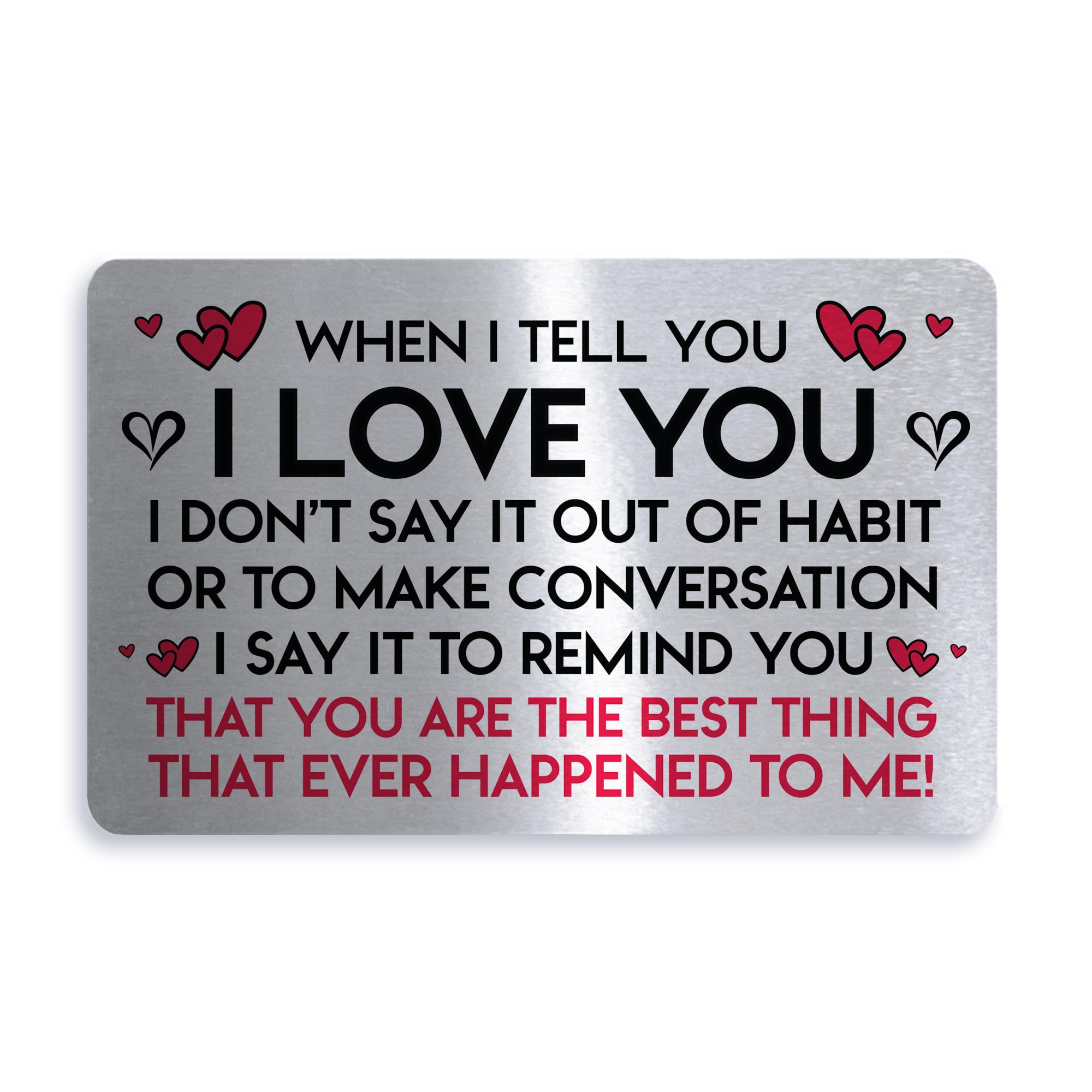 RED OCEAN Special Birthday Anniversary Valentines Day Gift for Husband Wife Gift for Her or Him Keepsake Wallet Card