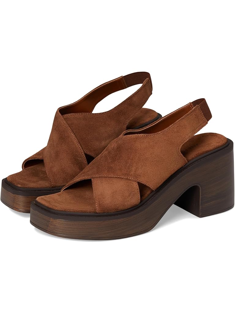 Brown Free People Cora Platform Clogs