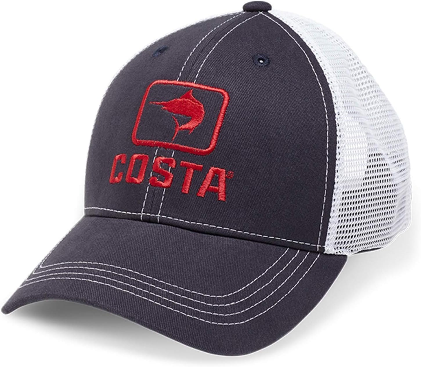 Unisex Adult Trucker Hat, Navy + White
