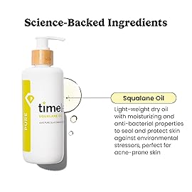 Timeless Skin Care Squalane Oil 100% Pure - Plant-Based Face Oil - Fragrance-Free - For Dry Skin - Moisturizing - 8 oz