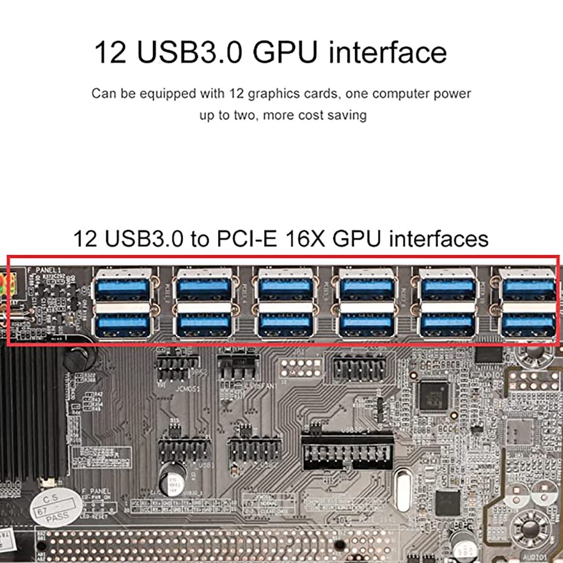 Nouvelle Carte MèRe MinièRe 12 Cartes B250C BTC + Adaptateur USB3.0 19P/20P vers Type-E + Câble de Commutation 12USB3.0 (PCIE) LGA1151 DDR4 MSATA