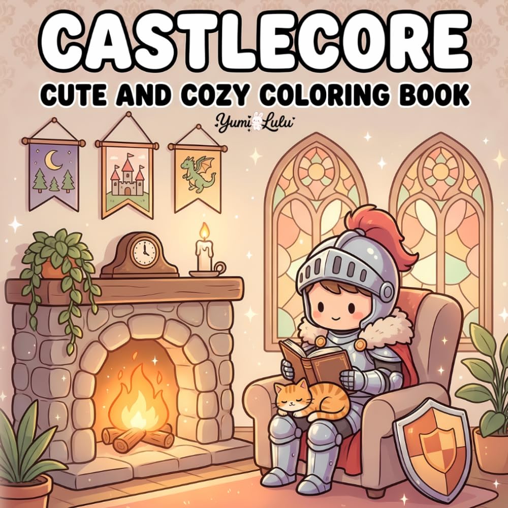 Castlecore: A Cute And Cozy Fantasy Coloring Book for Adults And Teens Featuring Bold and Easy Designs of Magical Castles, Dragons, and Fairytale Landscapes for Relaxation