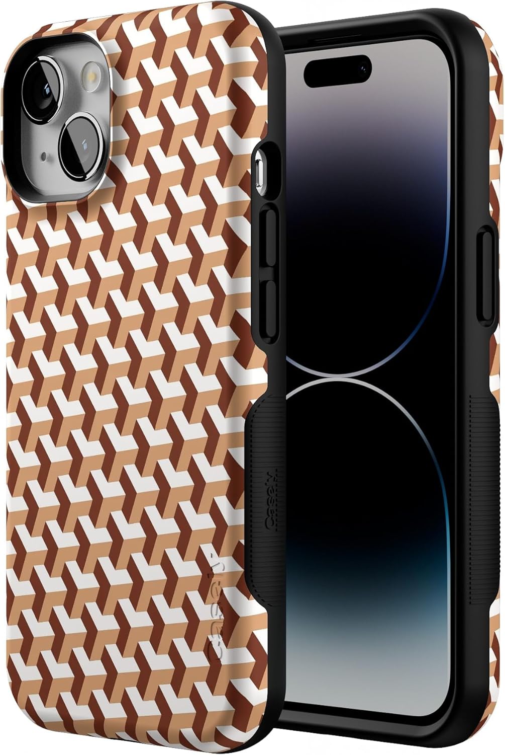 Casely iPhone 14 Case | Step It Up | Abstract Geo | Bold Protective Design | Compatible with MagSafe - Image 2