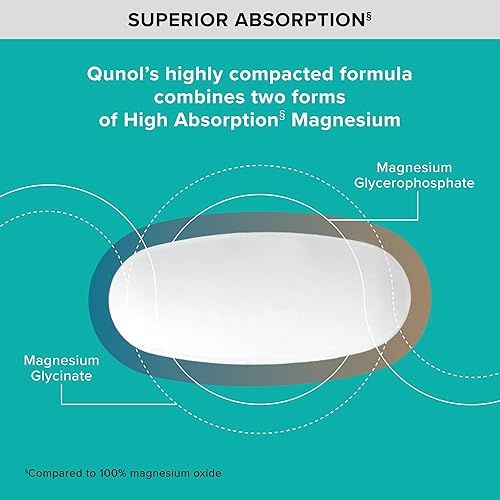 Miniatura 4 de Qunol Complejo de glicinato de magnesio, suave para el estómago, 250 mg dosis de una píldora, absorción superior, magnesio, nervio, hueso y músculo,