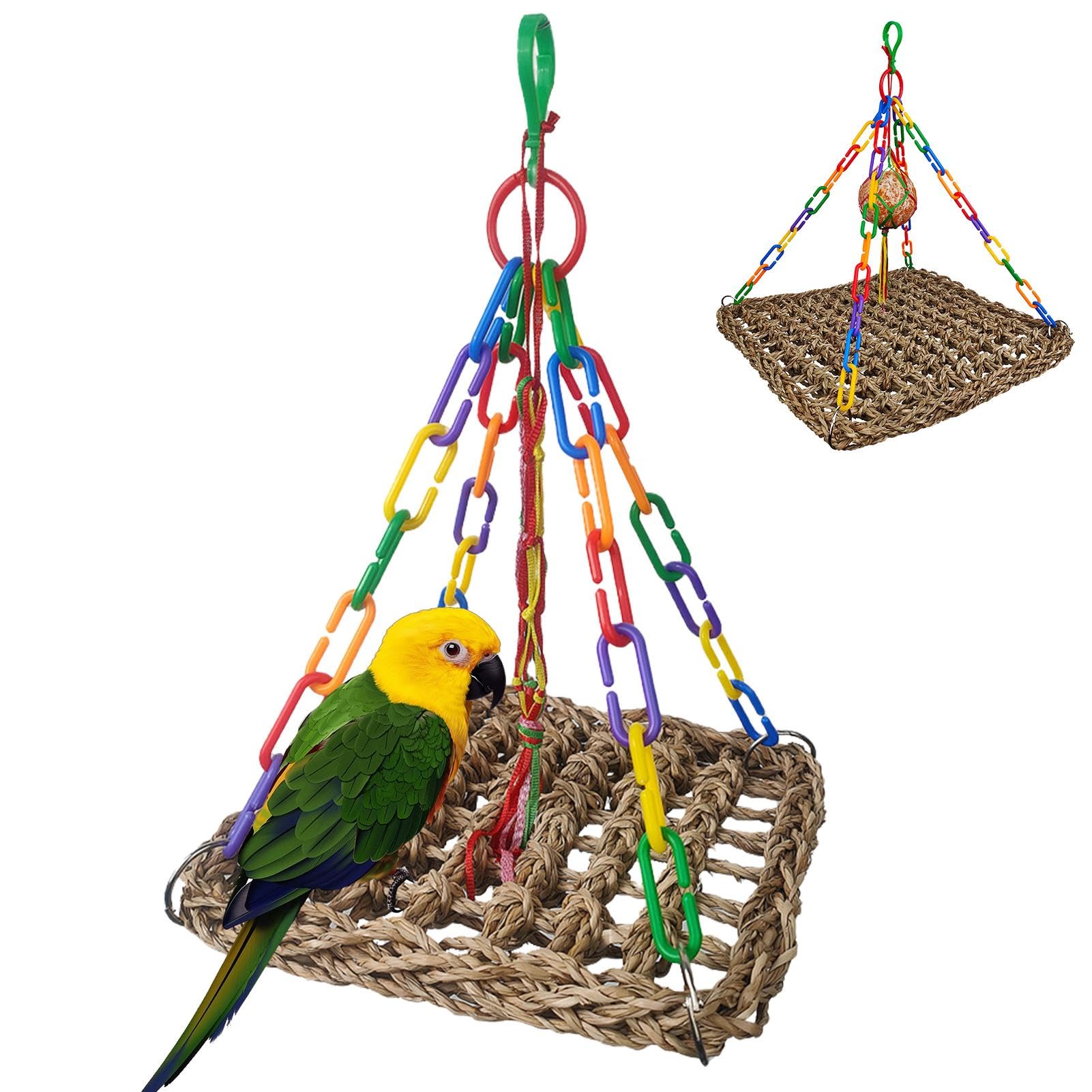 Vogel-Seegrasmatte – 52,1x20,1 Cm, Kletter- Und Kauspielzeug Für Vögel & Kleintiere