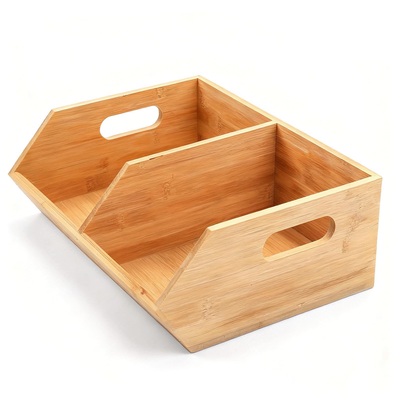 Cajas Organizadoras de Despensa Organizador de Madera Apilable | Cajas de Almacenamiento de Despensa Para Alimentos En La Cocina El Hogar Snack Patata Y El Baño