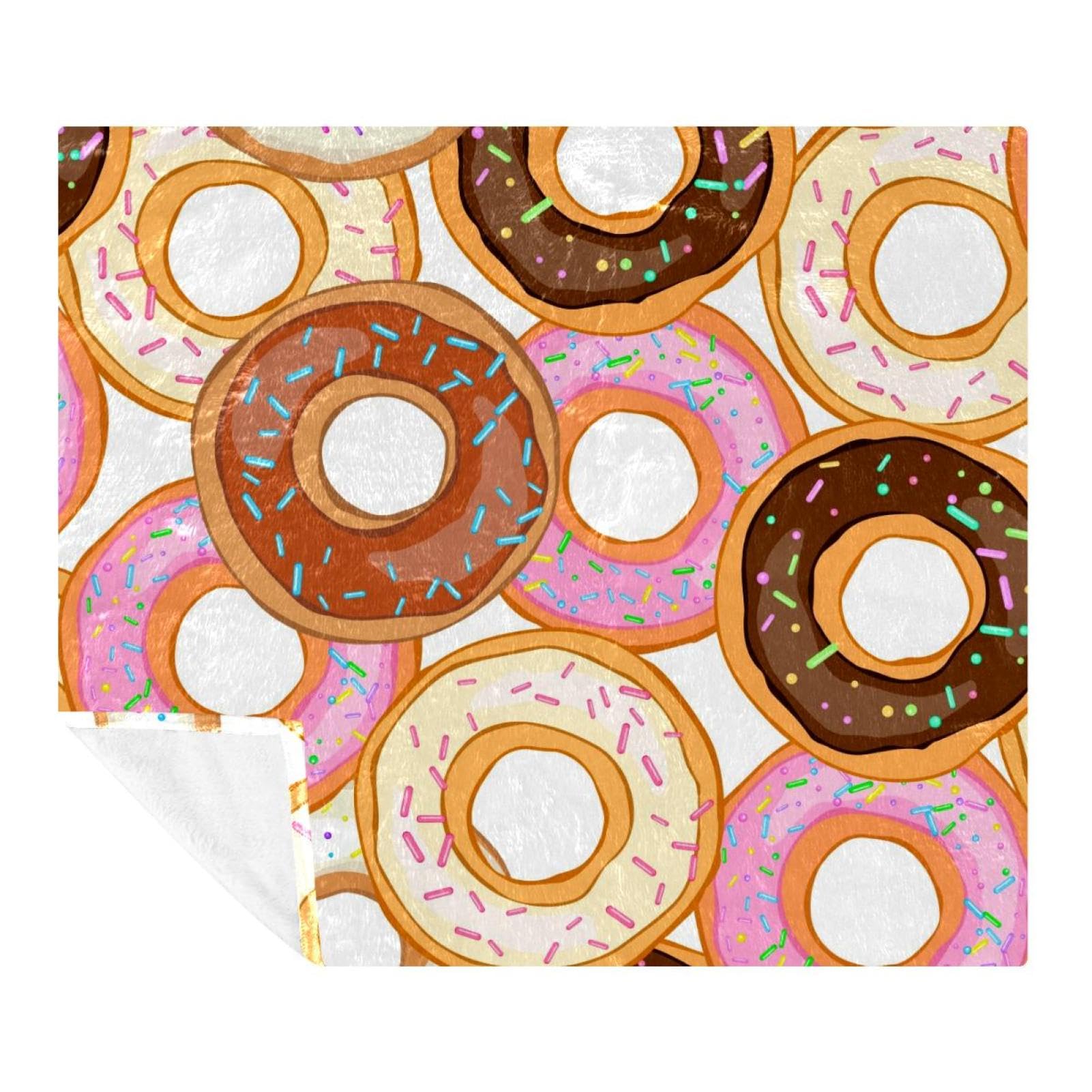 Couverture beignet plaid original cadeau doux enfant et adulte