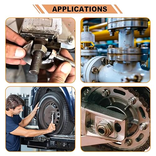 Miniatura 6 de WEGOUP Tuercas de bloqueo de acero inoxidable de 14"-20, paquete de 28 Tuercas hexagonales de inserción de nailon A2-70, autobloqueantes de acero