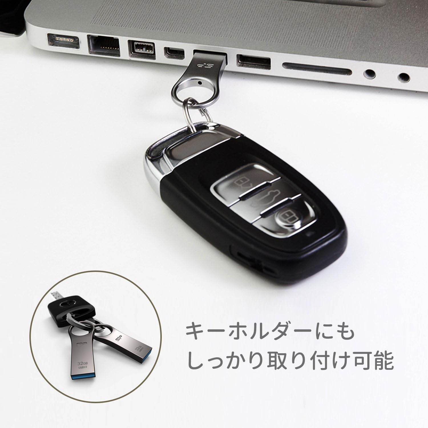 SP Silicon Power Silicone Power USB Memory, 32 GB, USB3.1 / USB3.0, Zinc Alloy Body, Waterproof, Dustproof, Shockproof, PS4 Operation Verified, Jewel J80 SP032GBUF3J80V1TJA