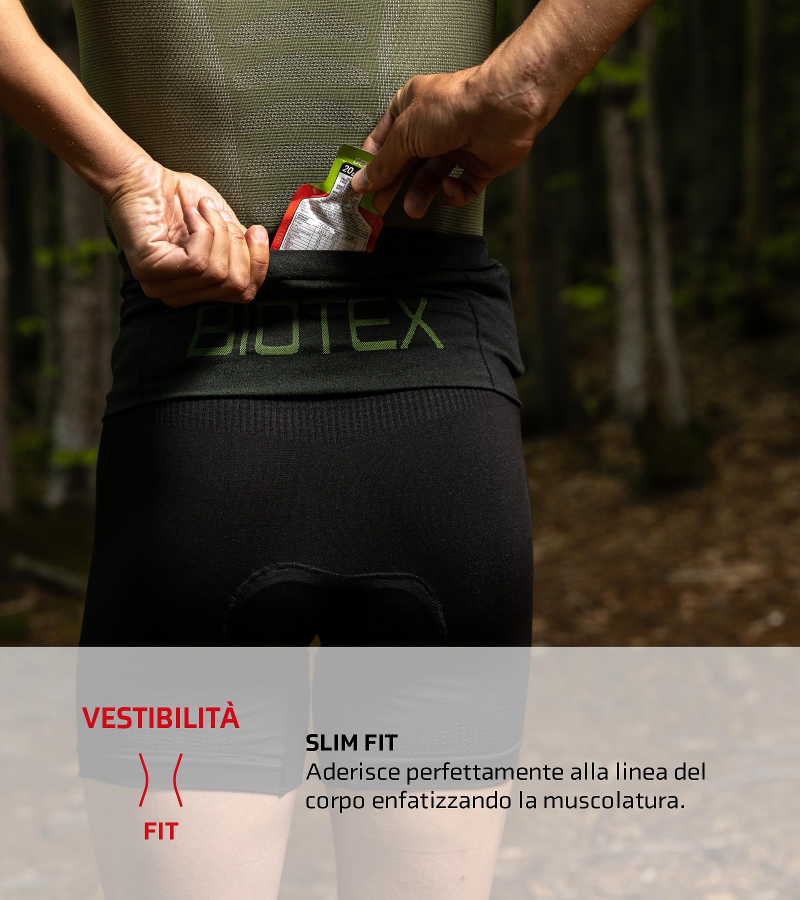 BIOTEX Boxer Seamless con Fondello Imbottito da Uomo per Ciclismo e Mountain Bike, Intimo Tecnico Sportivo
